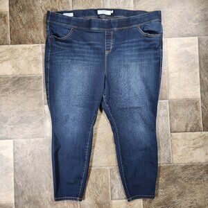 Torrid Lean Jeans Womens 4S Blue Denim Skinny Pull On High Waist Plus Size